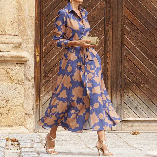 Leonela · Vestido morado con escote en V – Silvia Morel