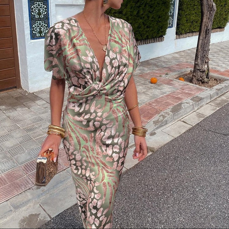 Maite · Vestido largo de tacto sedoso – Silvia Morel