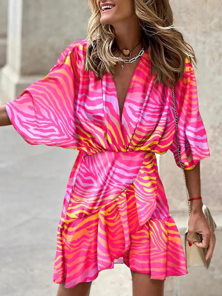 Oihana · Vestido estampado colorido – Silvia Morel