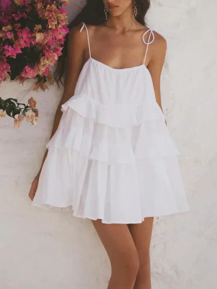 Priscila · Vestido con volantes – Silvia Morel