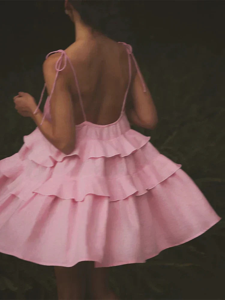Priscila · Vestido con volantes – Silvia Morel