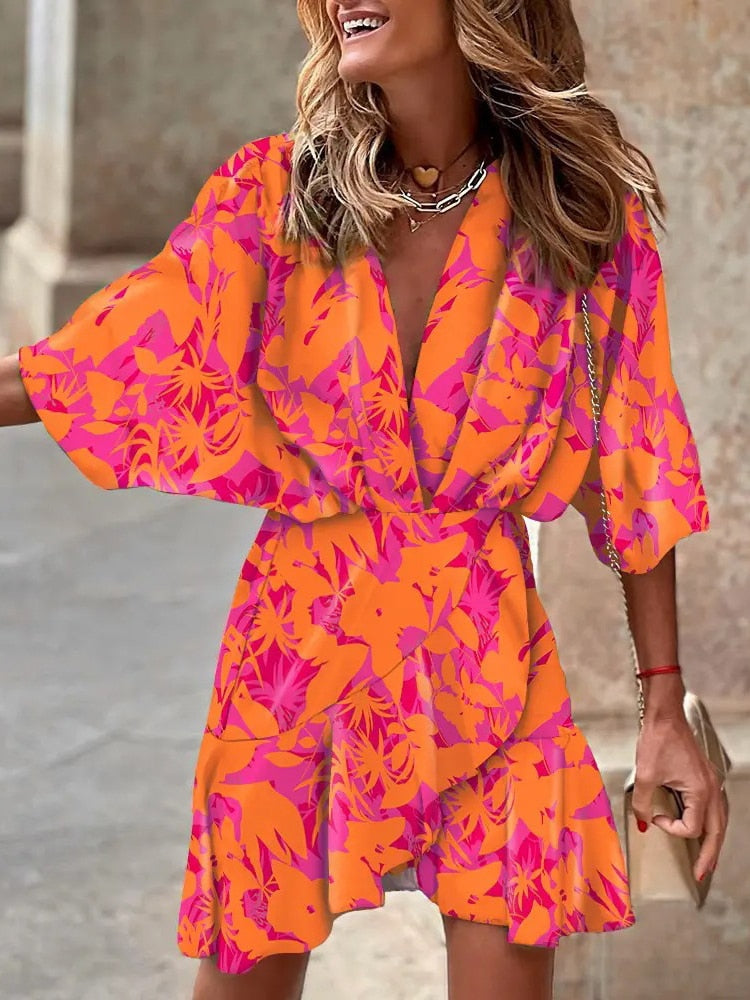 Oihana · Vestido estampado colorido – Silvia Morel