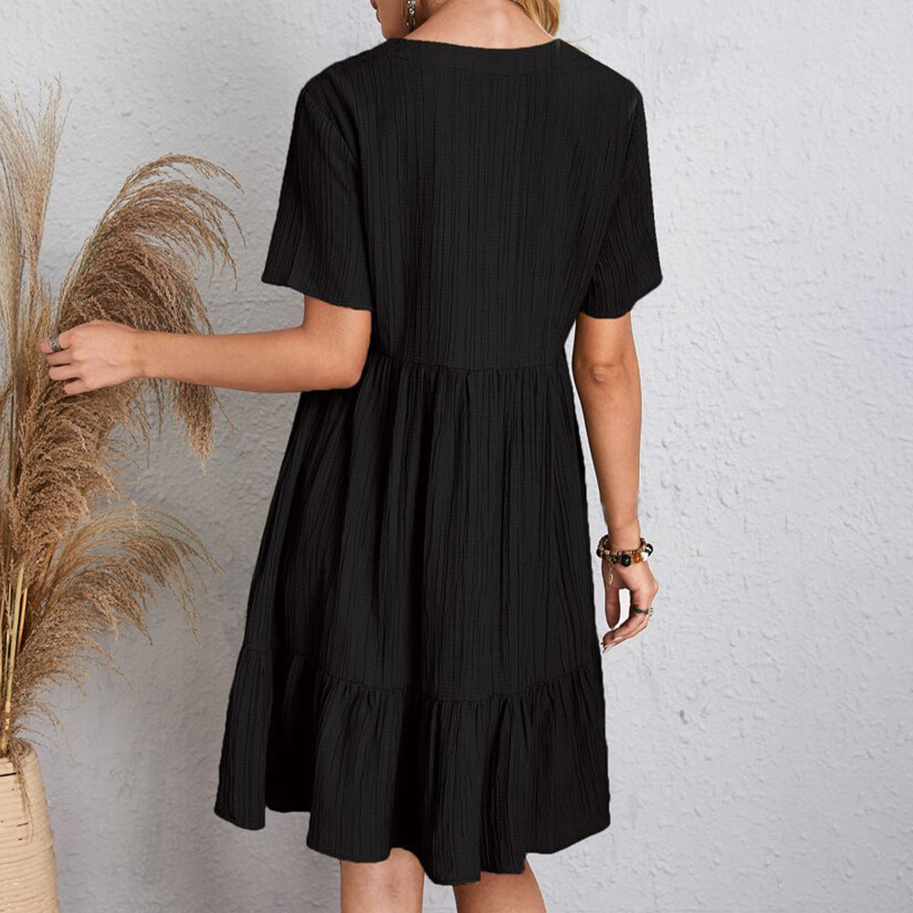 Alondra · Vestido corto de manga corta – Silvia Morel