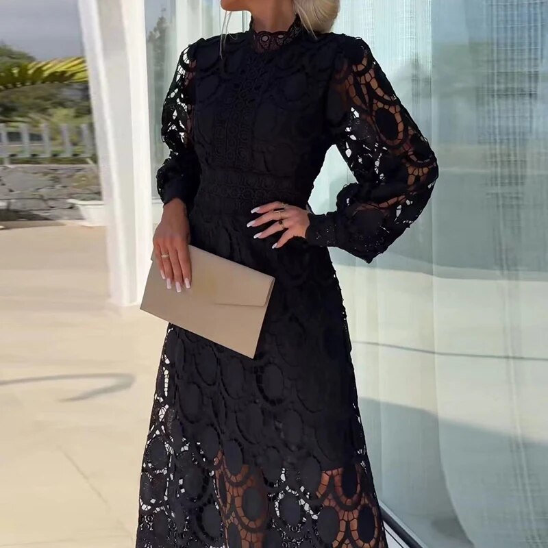 Rubí · Vestido romántico de encaje – Silvia Morel