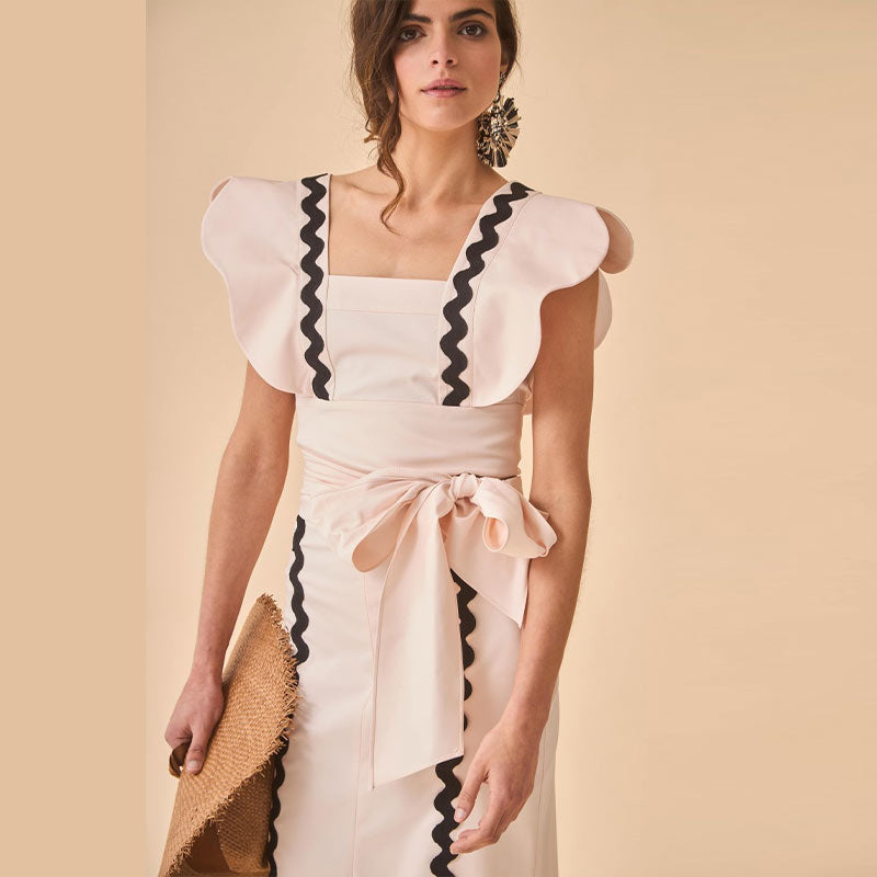Constanza · Vestido elegante estampado – Silvia Morel