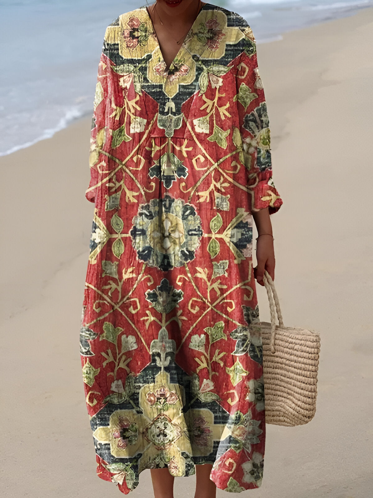 Luna · Vestido estampado fluido – Silvia Morel