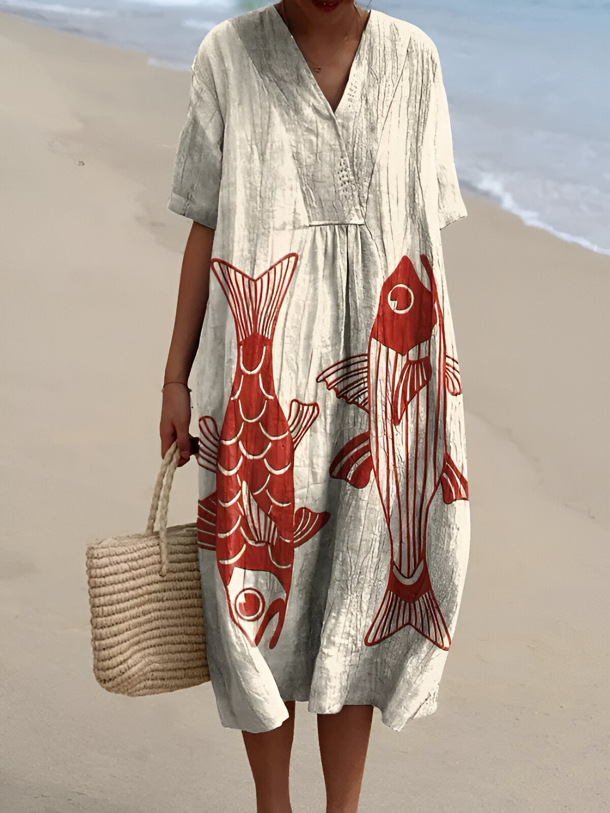 Gardenia · Vestido estampado fluido – Silvia Morel