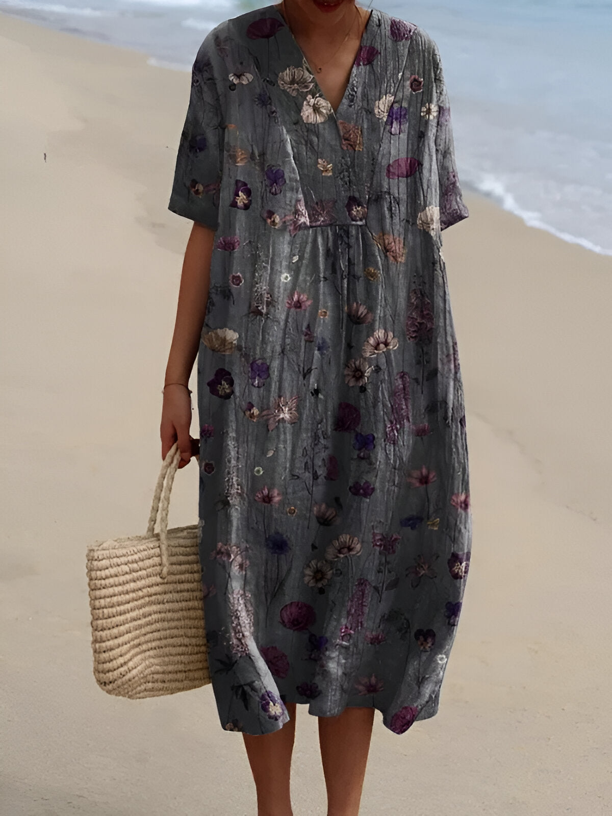 Begonia · Vestido estampado fluido – Silvia Morel