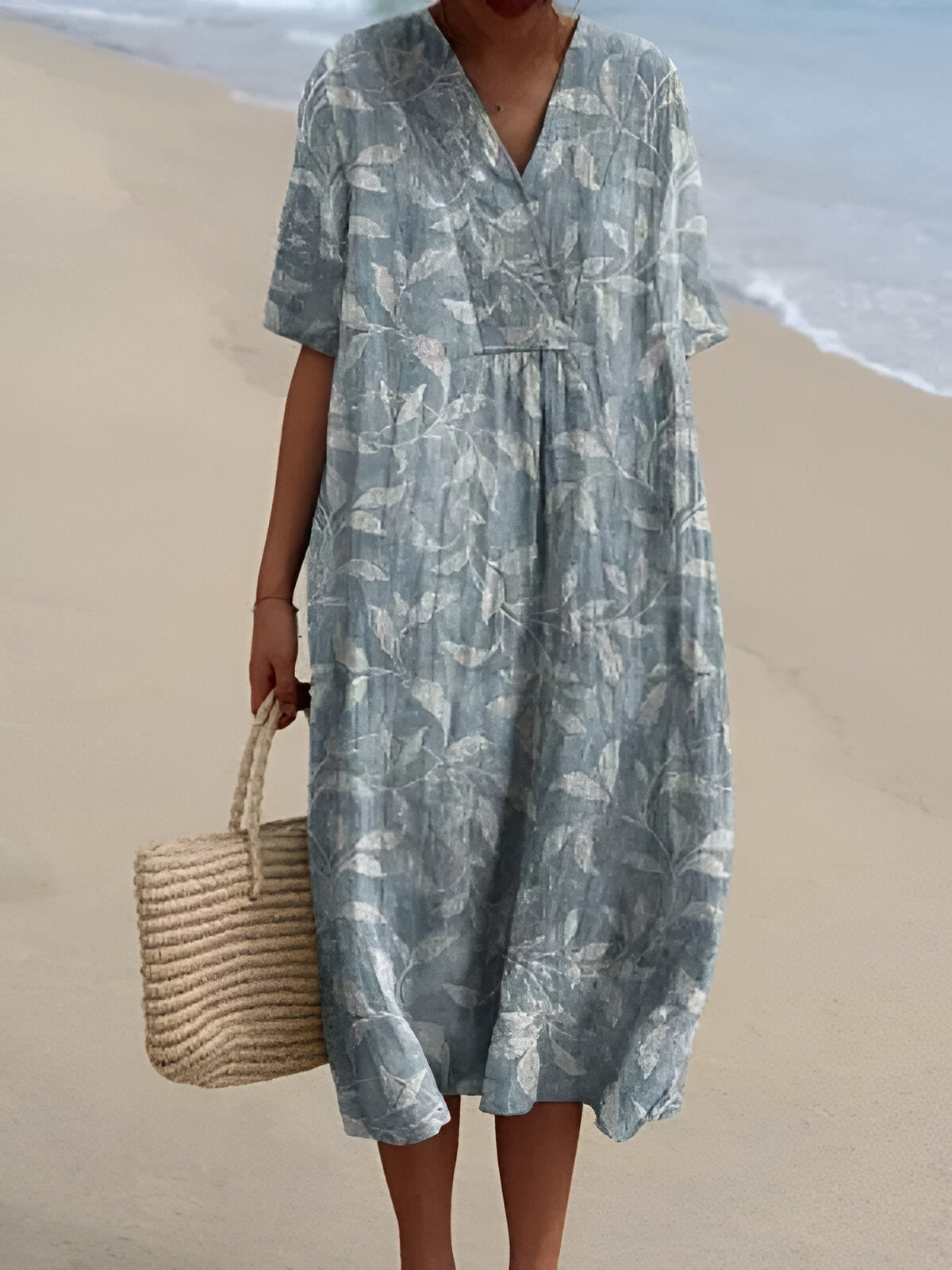 Glicinia · Vestido estampado fluido – Silvia Morel