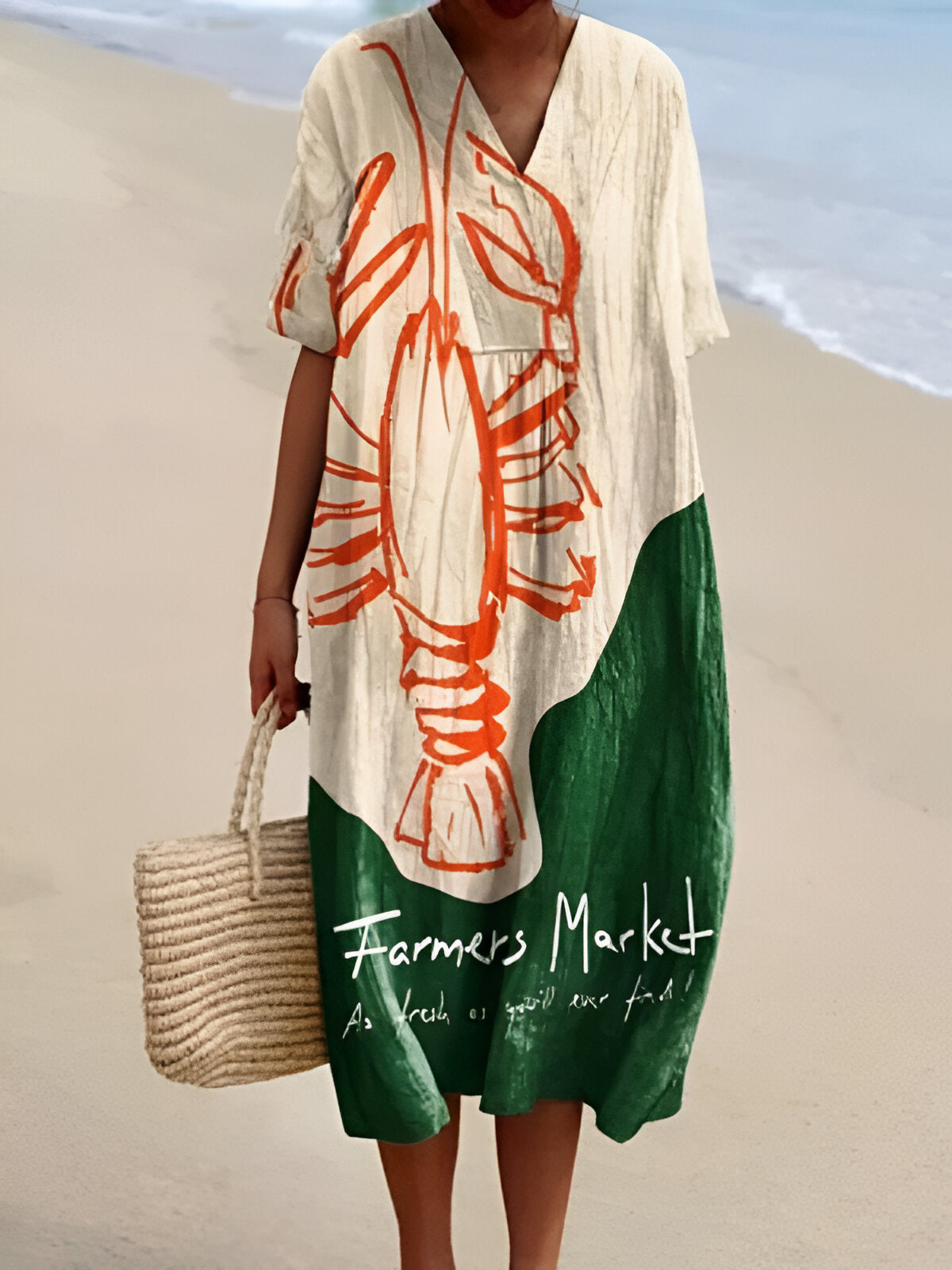 Mimosa · Vestido estampado fluido – Silvia Morel