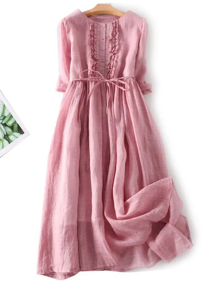 Inés · Vestido corto de aire natural – Silvia Morel