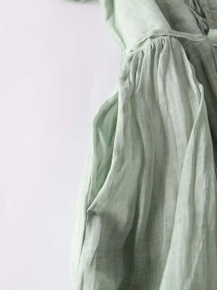 Inés · Vestido corto de aire natural – Silvia Morel