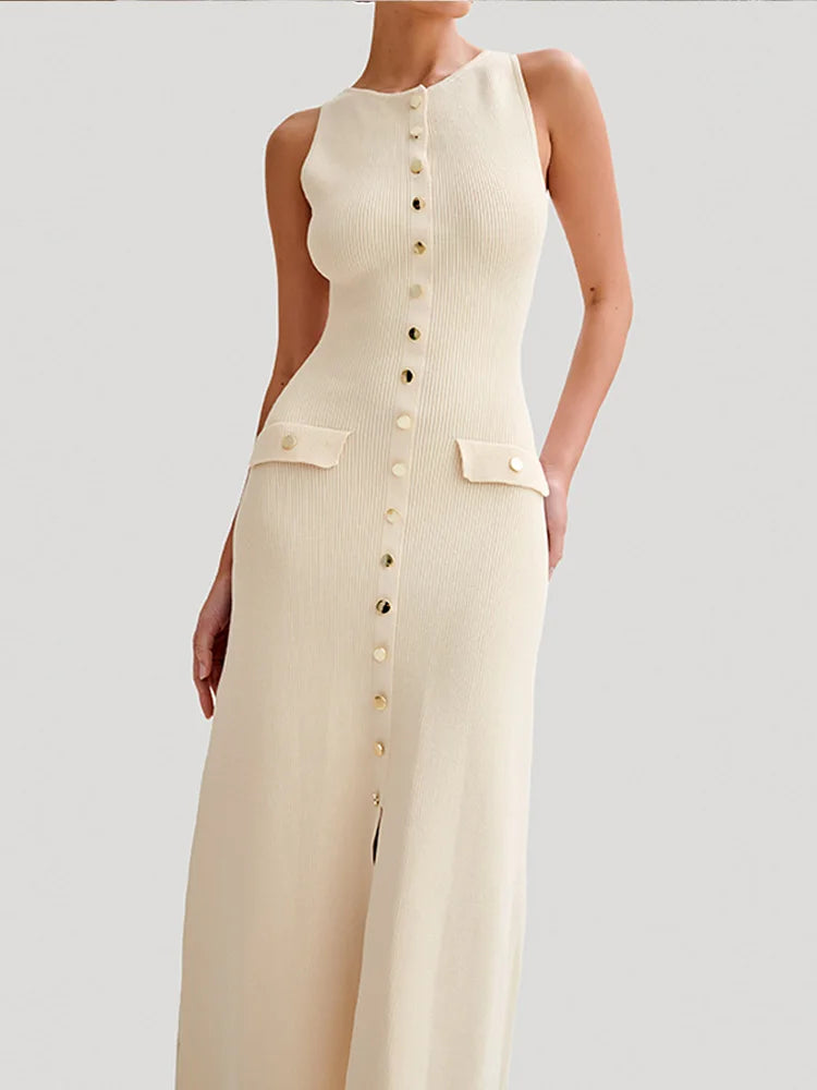Montserrat · Vestido con botones – Silvia Morel