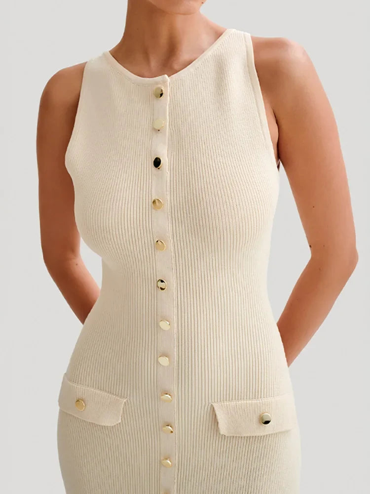 Montserrat · Vestido con botones – Silvia Morel