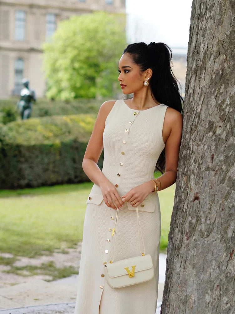 Montserrat · Vestido con botones – Silvia Morel