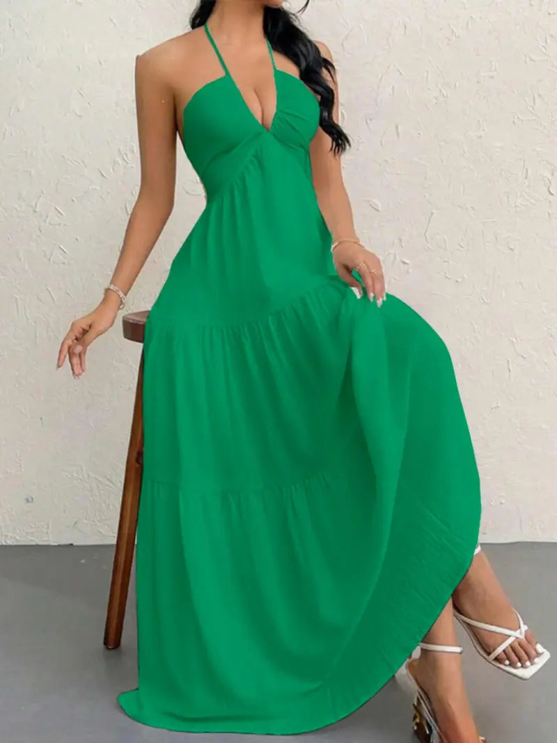 Uxue · Vestido de verano con escote en V – Silvia Morel