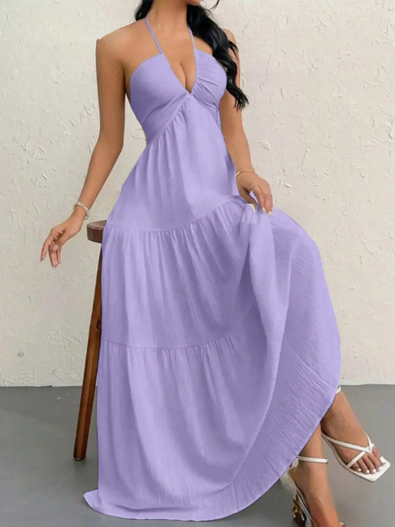 Uxue · Vestido de verano con escote en V – Silvia Morel