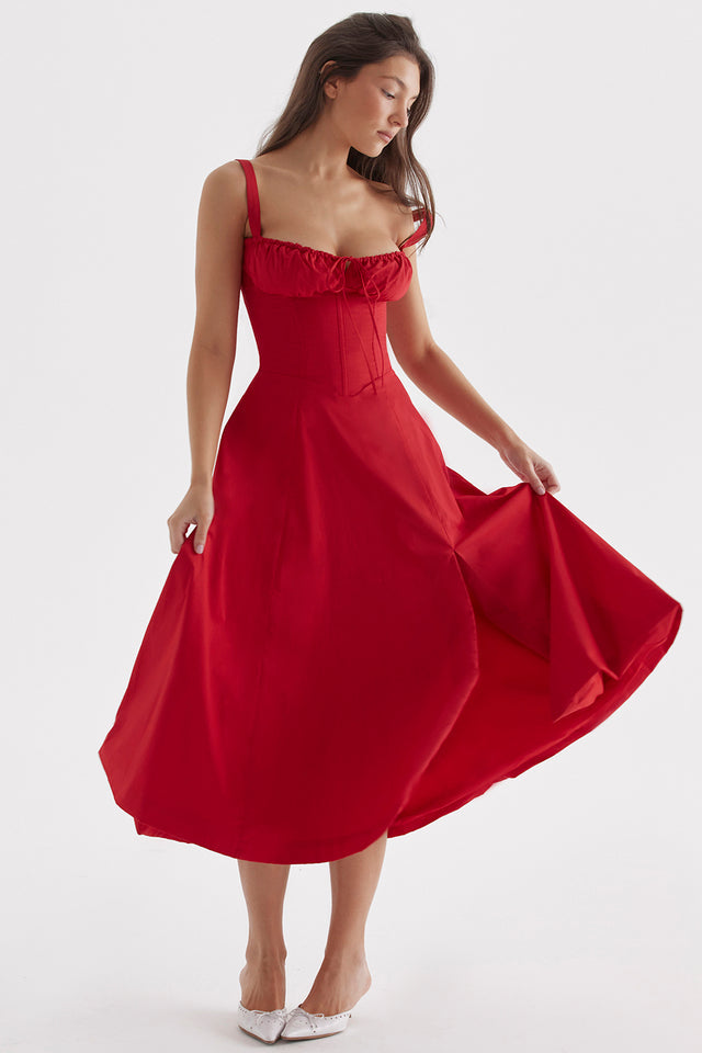 Amaia · Vestido midi de tirantes finos – Silvia Morel