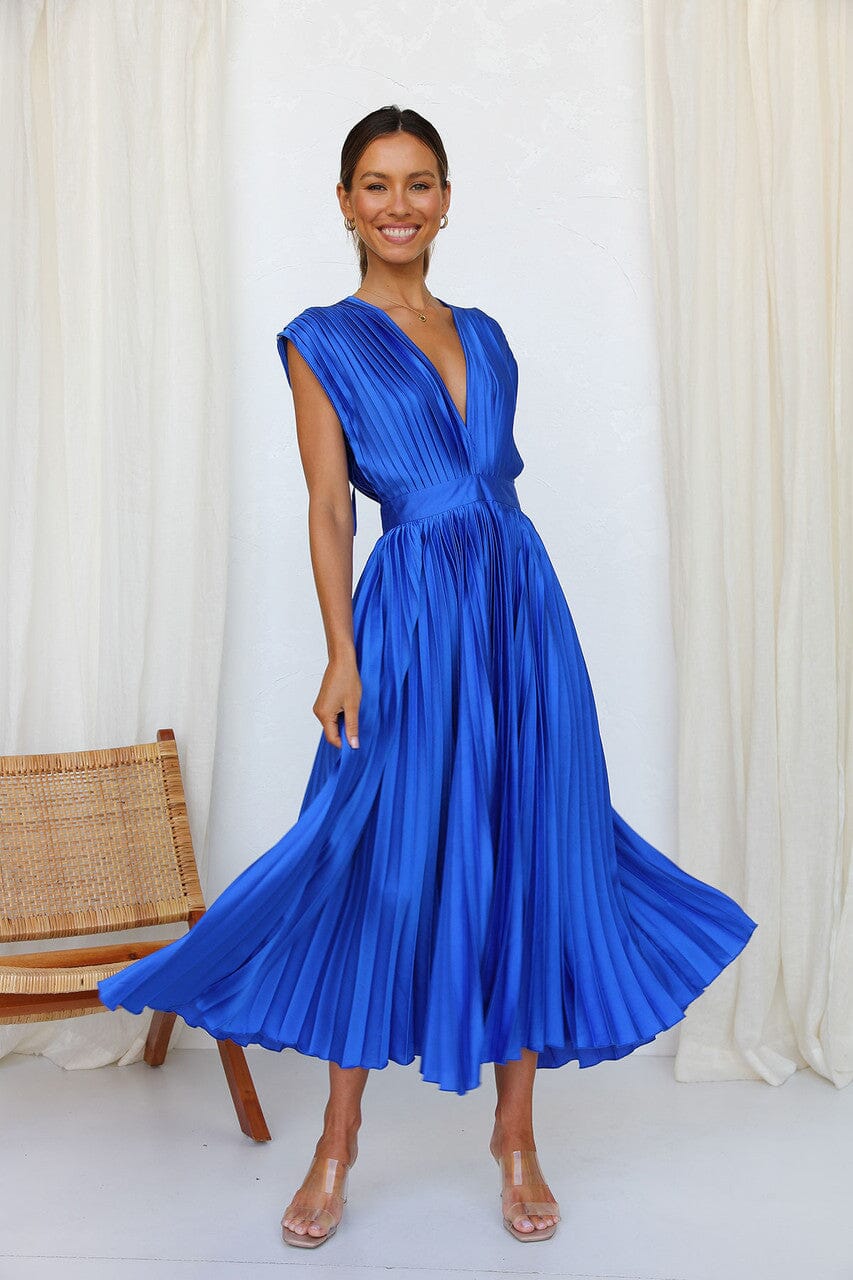 Lucía · Vestido midi satinado – Silvia Morel