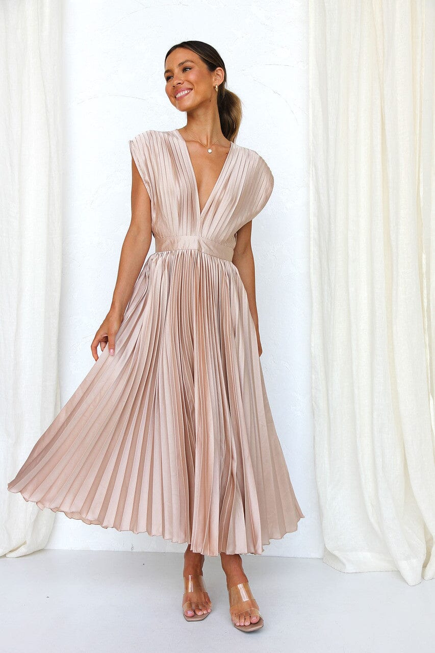 Lucía · Vestido midi satinado – Silvia Morel