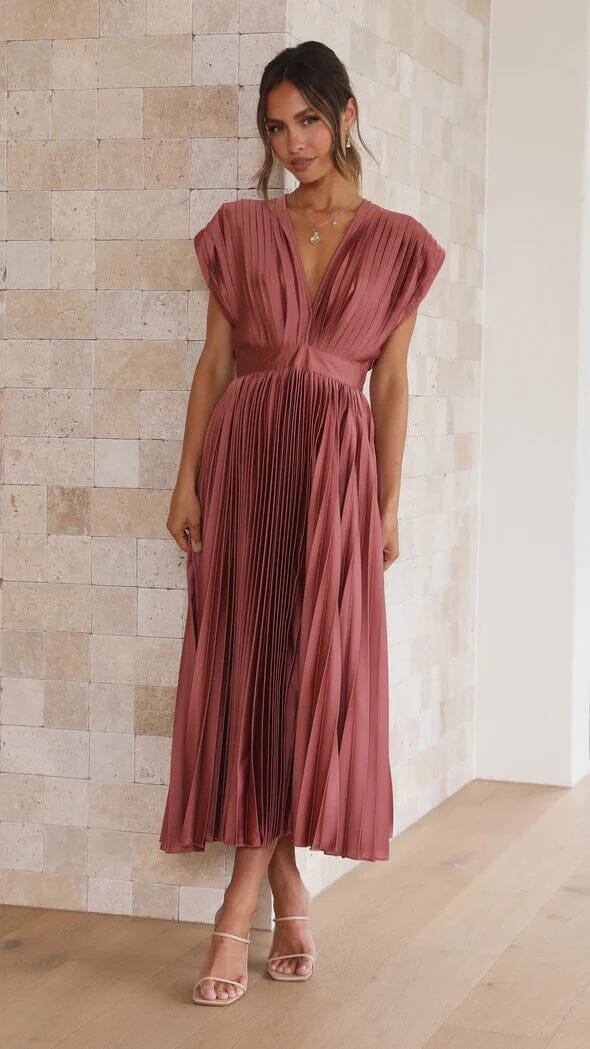 Lucía · Vestido midi satinado – Silvia Morel