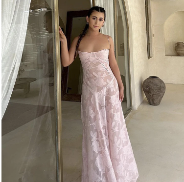 Alma · Vestido largo de flores – Silvia Morel