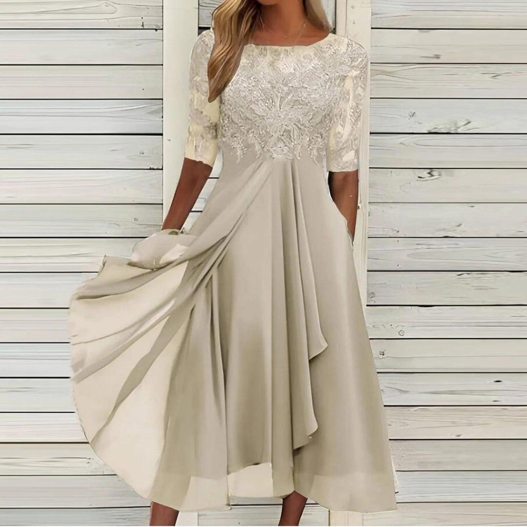 Sabrina · Vestido con bordado de encaje – Silvia Morel