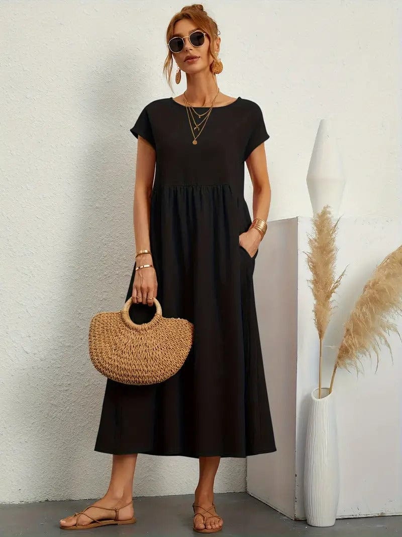 Teresa · Vestido largo casual con bolsillos – Silvia Morel