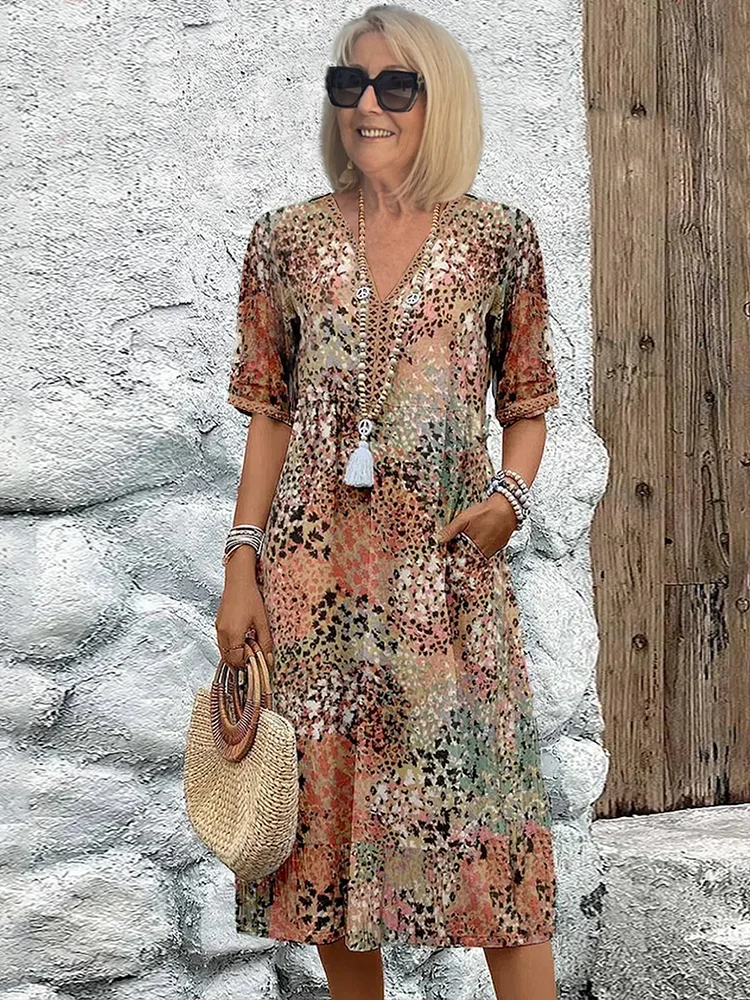 Herminia · Vestido floral vibrante – Silvia Morel