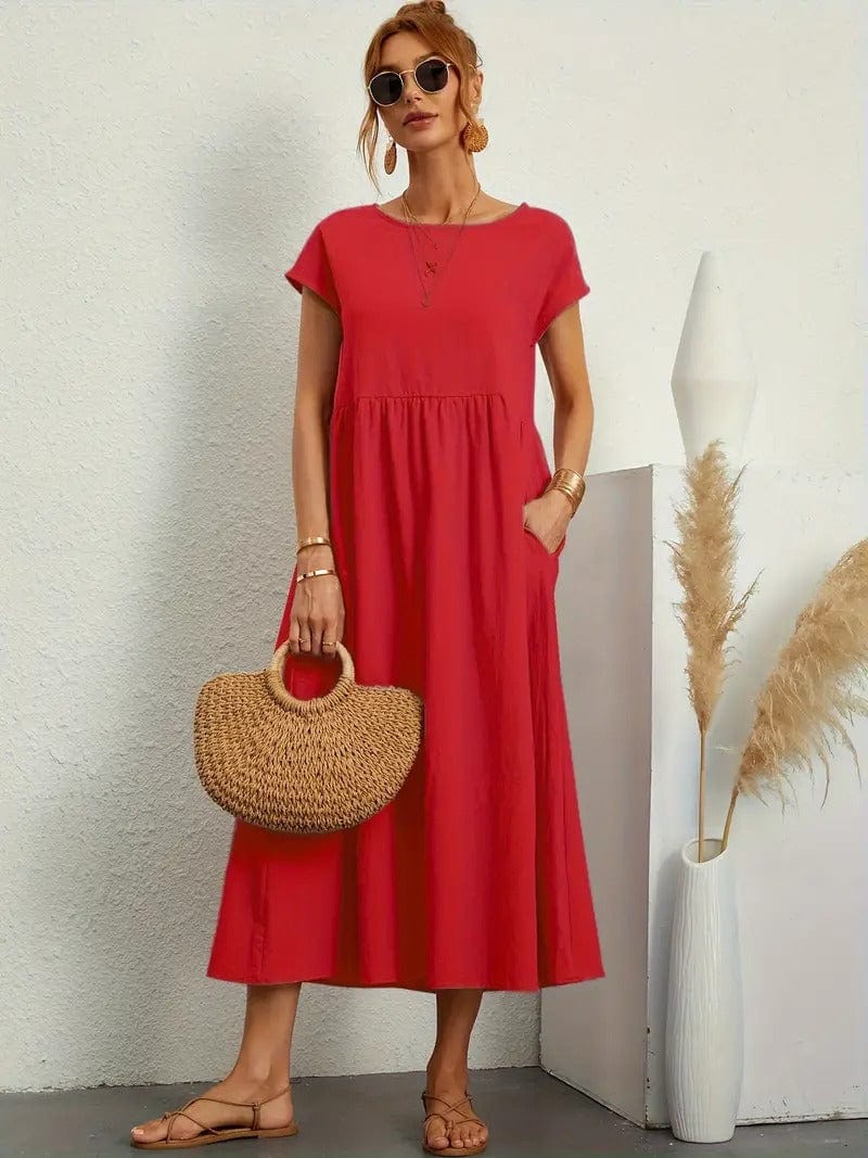 Teresa · Vestido largo casual con bolsillos – Silvia Morel