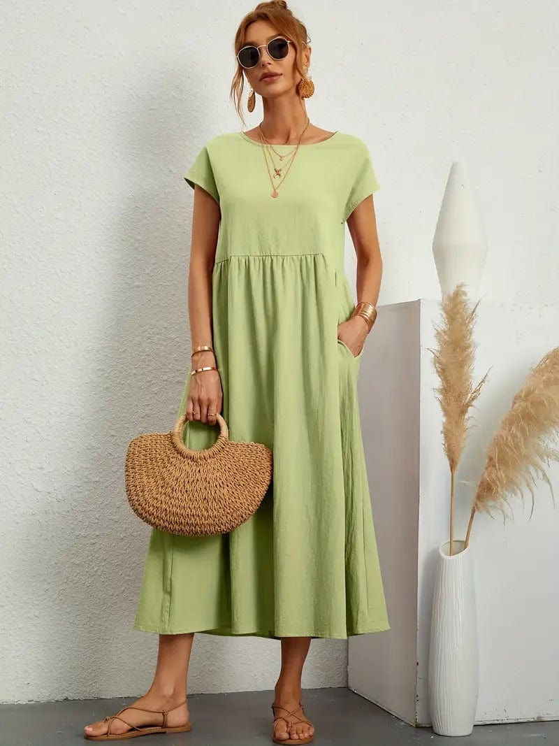 Teresa · Vestido largo casual con bolsillos – Silvia Morel