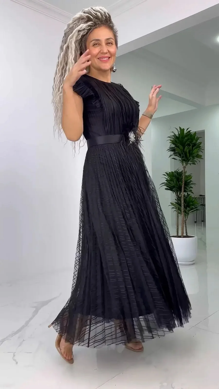 Belén · Vestido ajustado de gasa – Silvia Morel