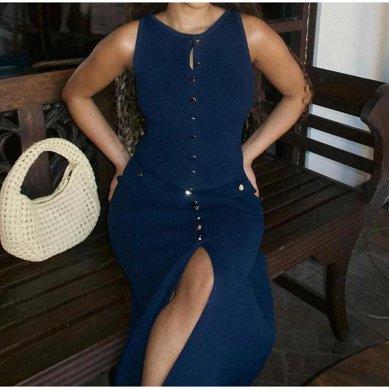 Montserrat · Vestido con botones – Silvia Morel