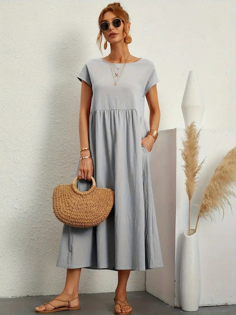 Teresa · Vestido largo casual con bolsillos – Silvia Morel