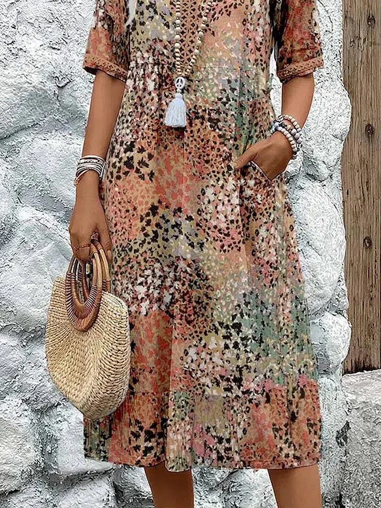 Herminia · Vestido floral vibrante – Silvia Morel