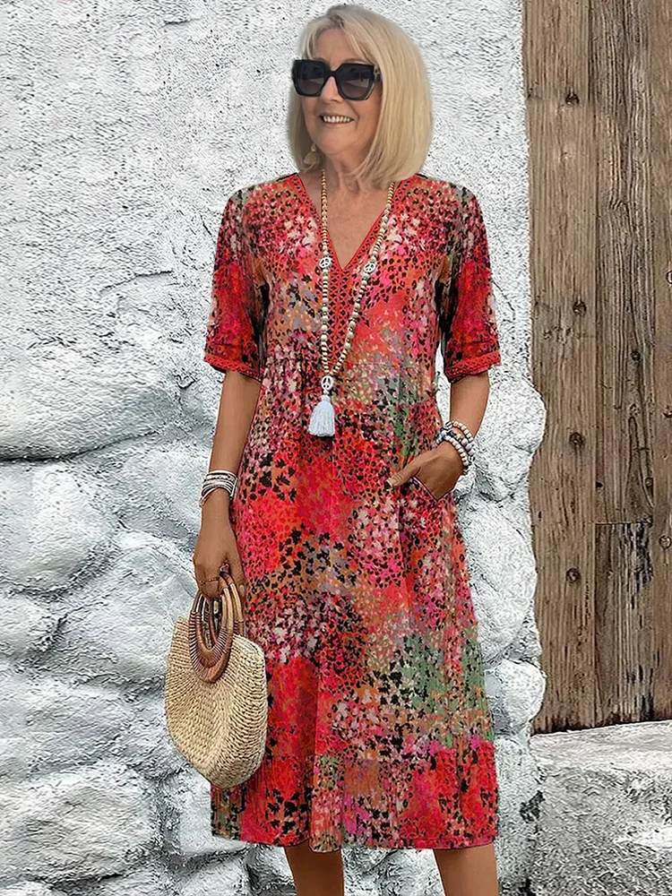 Herminia · Vestido floral vibrante – Silvia Morel