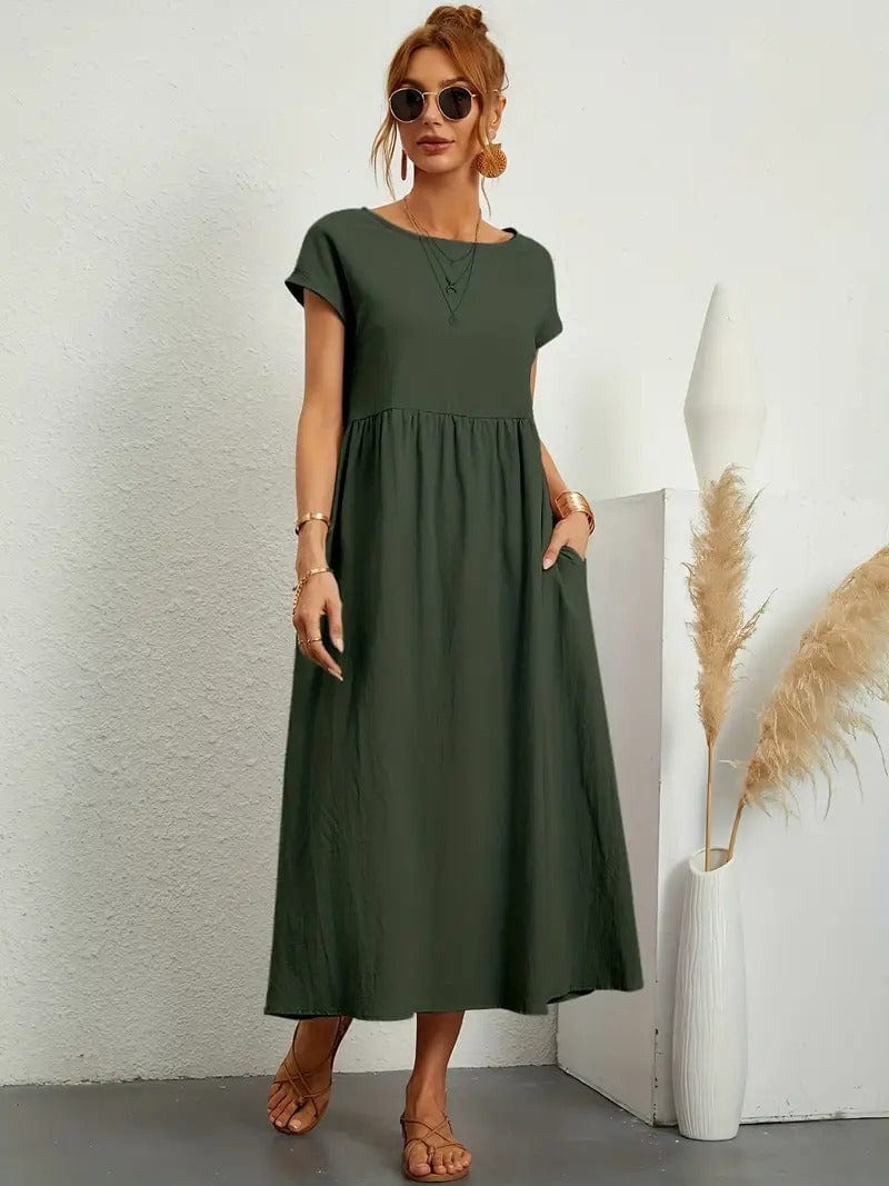 Teresa · Vestido largo casual con bolsillos – Silvia Morel