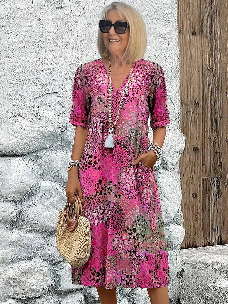 Herminia · Vestido floral vibrante – Silvia Morel