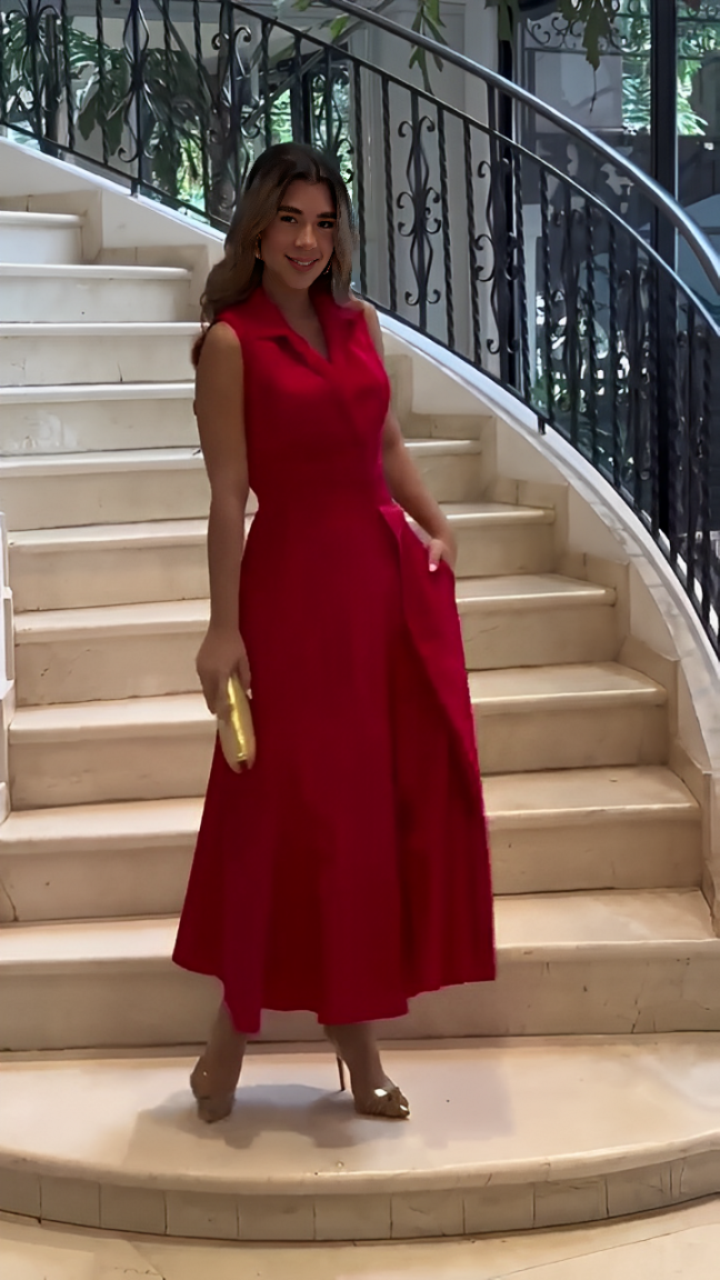 Rafaela · Vestido estilo blazer sin mangas – Silvia Morel