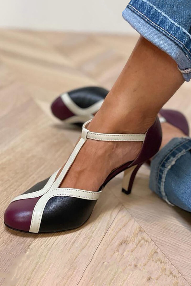 Salomé · Sandalias de tacón con tira en T – Silvia Morel