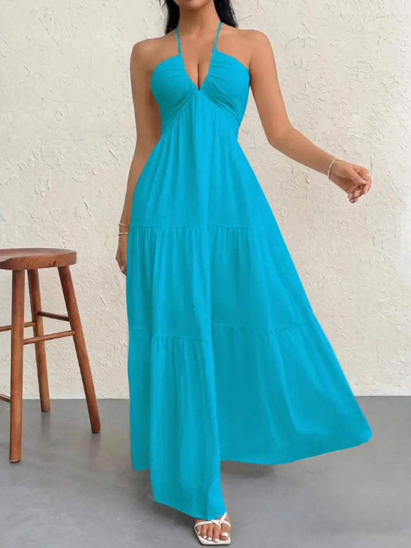 Uxue · Vestido de verano con escote en V – Silvia Morel