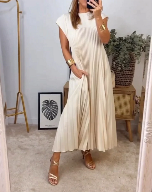 Margot · Vestido con manga plisada – Silvia Morel