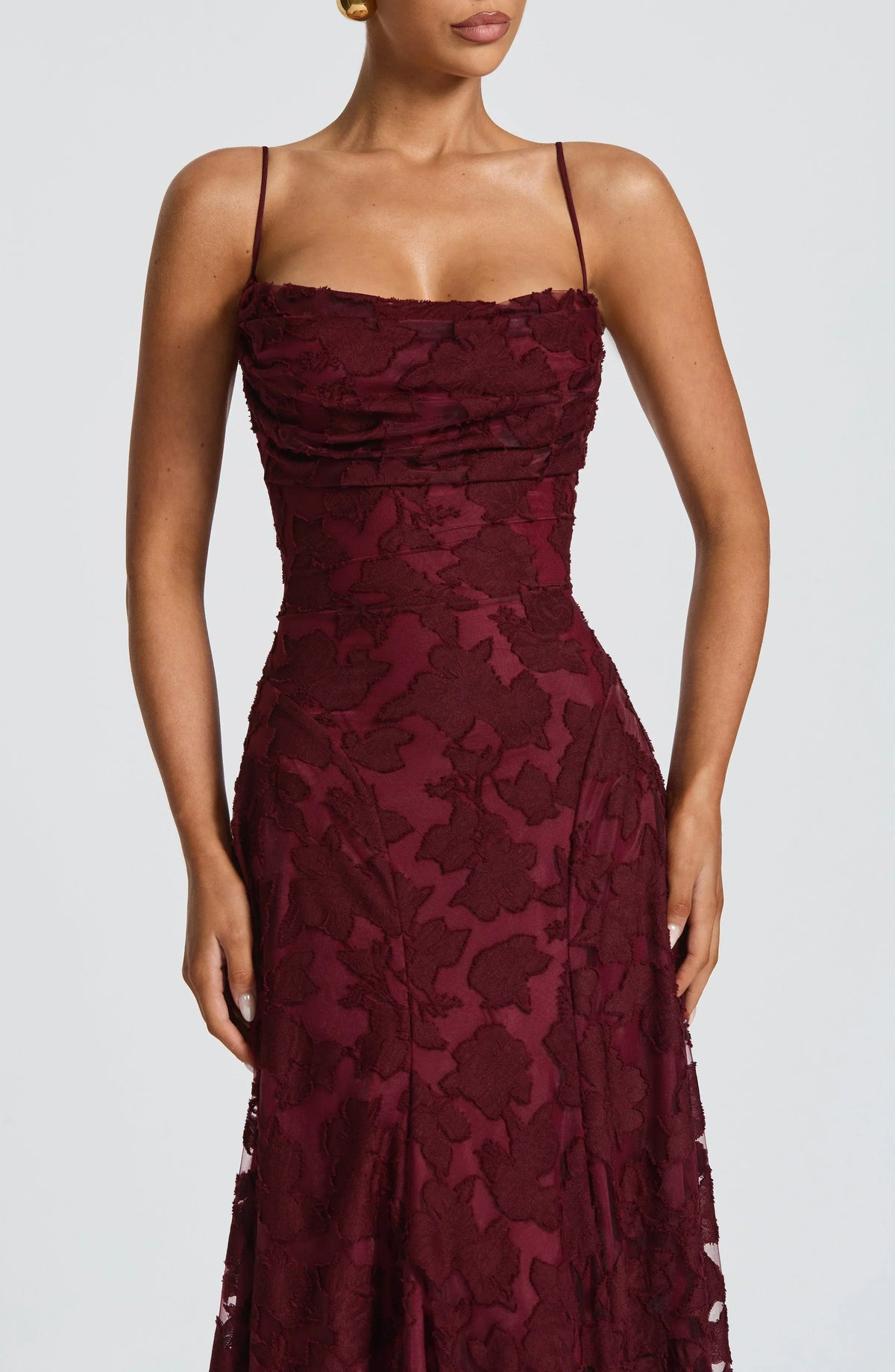 Ariadna · Vestido largo drapeado – Silvia Morel