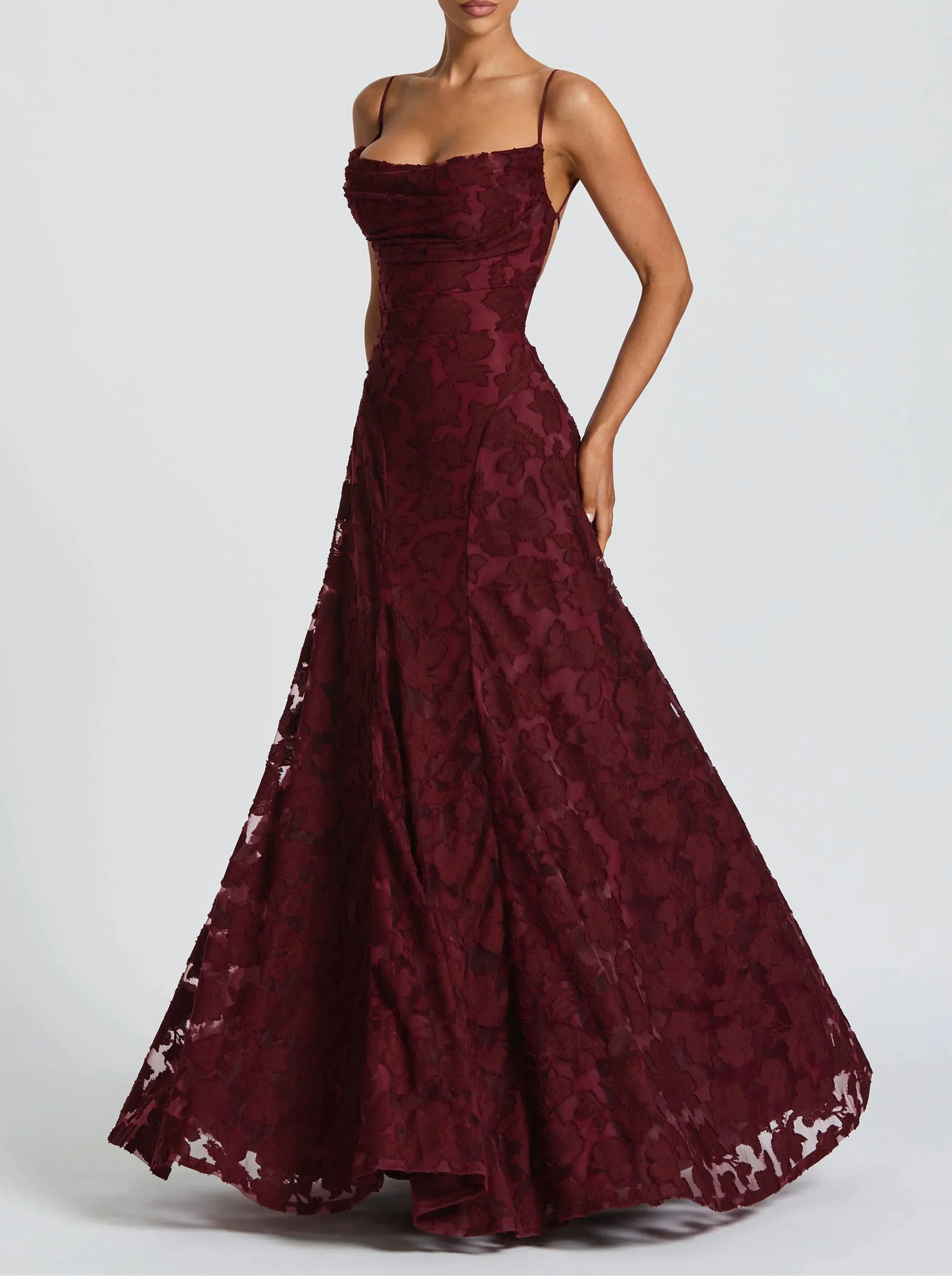 Ariadna · Vestido largo drapeado – Silvia Morel