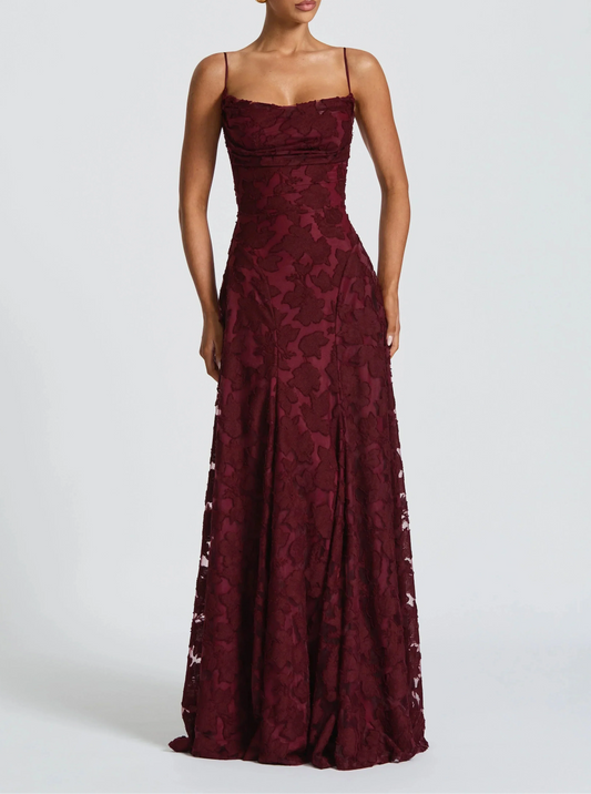 Ariadna · Vestido largo drapeado – Silvia Morel