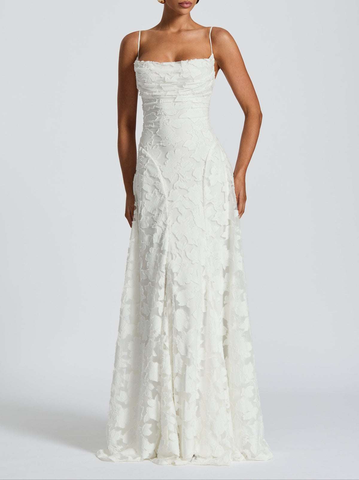 Ariadna · Vestido largo drapeado – Silvia Morel