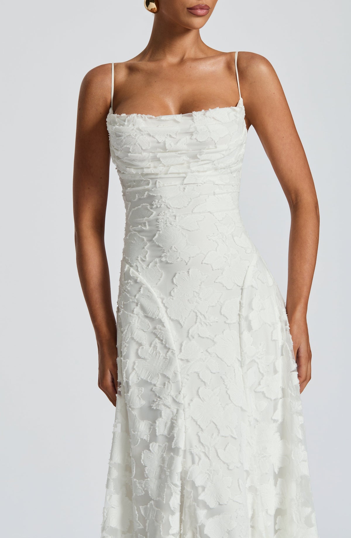 Ariadna · Vestido largo drapeado – Silvia Morel