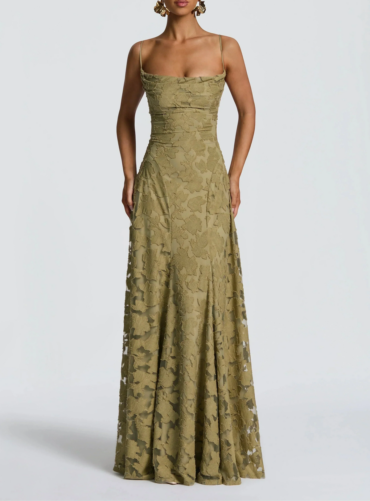 Ariadna · Vestido largo drapeado – Silvia Morel