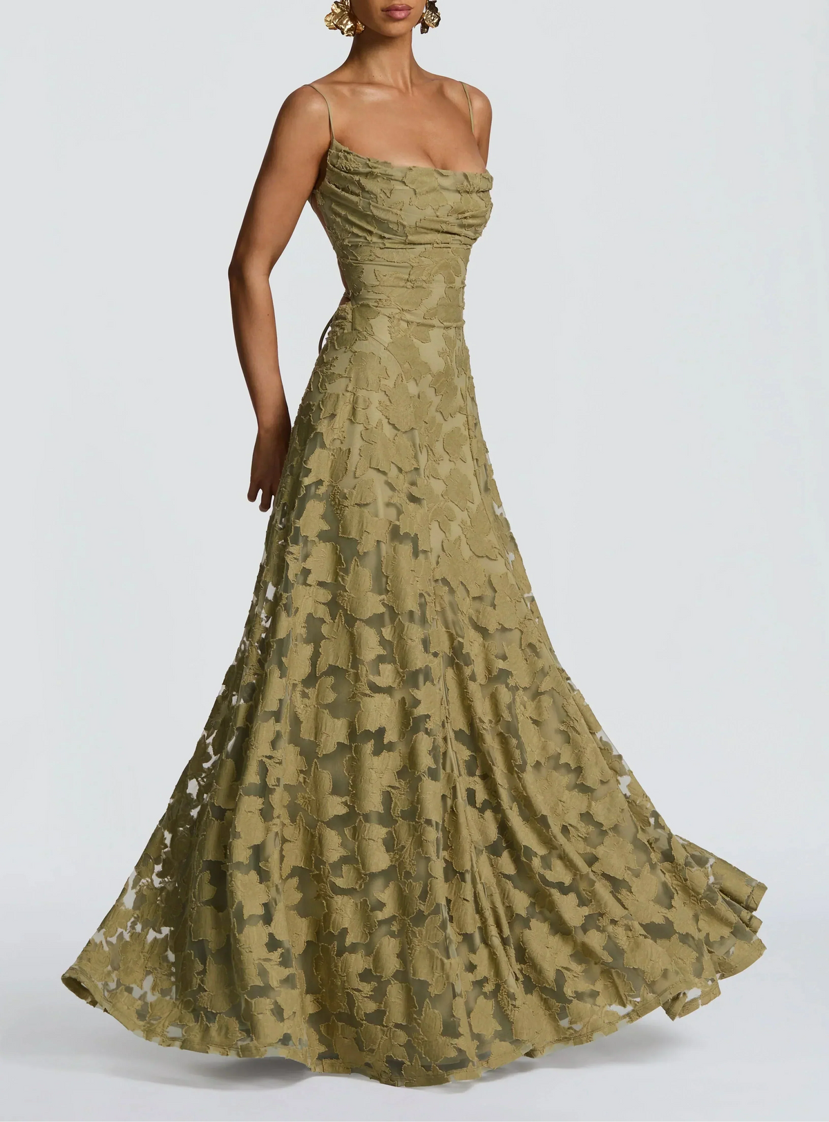 Ariadna · Vestido largo drapeado – Silvia Morel