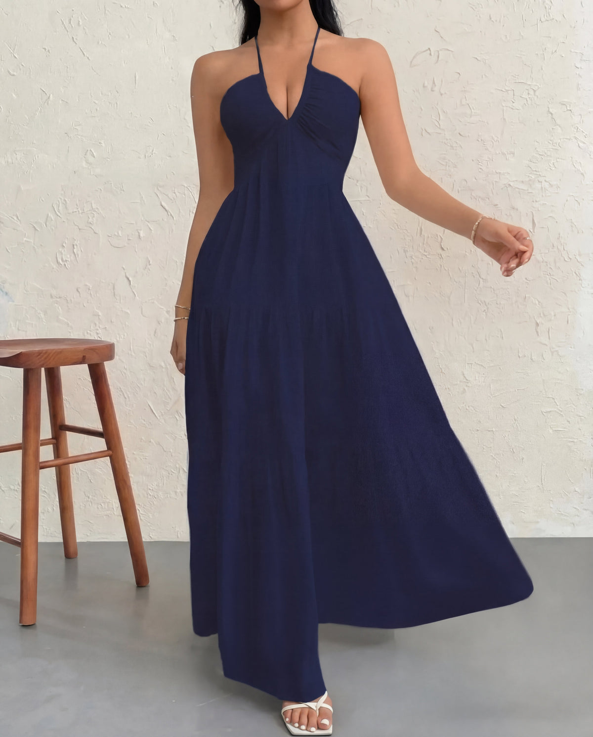 Uxue · Vestido de verano con escote en V – Silvia Morel